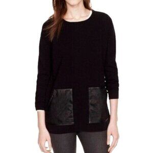 J.Crew Merino Wool Tunic Sweater with Leather Pockets – Size Large